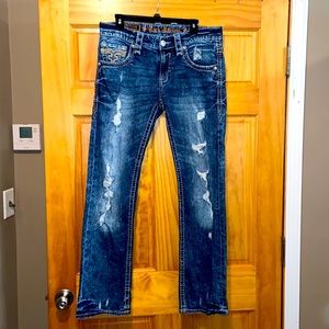 Men’s Rock Revival jeans. Scion, slim bootcut. Size 33.
